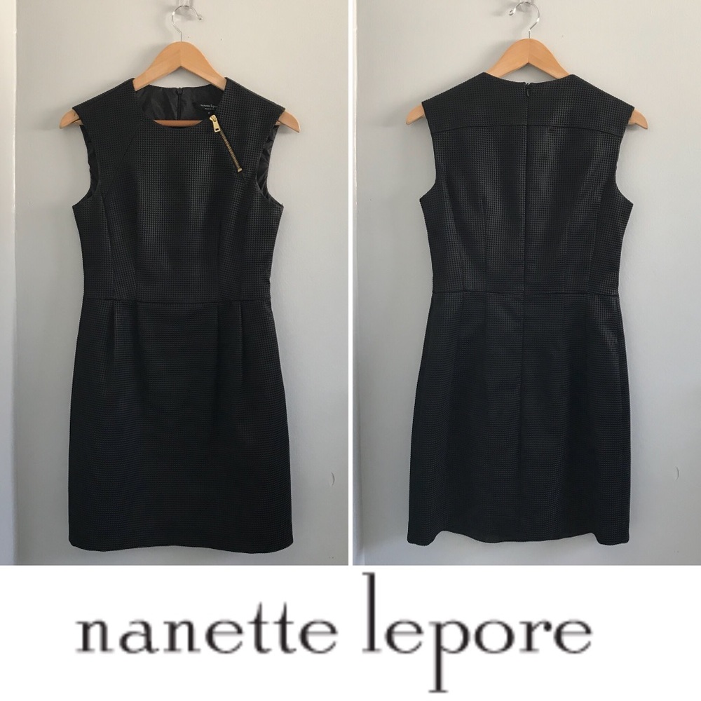 Nanette Lepore Textured Sleeveless Sheath Dress in Black • 6